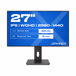 JAPANNEXT JN-27IPS4FLWQHDR-HSP Monitor 27 pollici QHD IPS Nero - Vista aggiuntiva 4