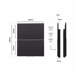 JAPANNEXT JN-DMD-IPS156F Monitor PC 39,6 cm (15.6") 1920 x 1080 Pixel Full HD LCD Nero - Vista aggiuntiva 5