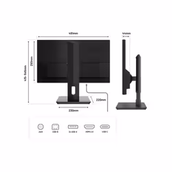 JAPANNEXT JN-I215FLFHSP-C65W Monitor PC 54,6 cm (21.5") 1920 x 1080 Pixel Full HD LCD Nero - Vista aggiuntiva 6