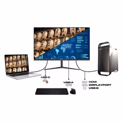 JAPANNEXT JN-IPS27WQHDR-C65W Monitor PC 68,6 cm (27") 2560 x 1140 Pixel Wide Quad HD LCD Nero - Vista aggiuntiva 4
