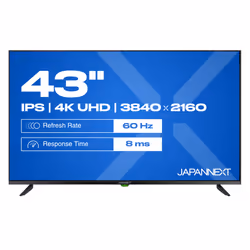 JAPANNEXT JN-IPS430UHD60F Monitor PC 109,2 cm (43") 3840 x 2160 Pixel 4K Ultra HD LCD Nero - Vista aggiuntiva 3