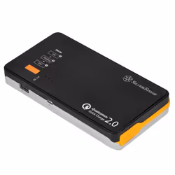 Silverstone PB06, 10000 mAh, Polimeri di litio (LiPo), Nero, Argento