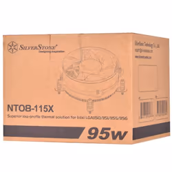 Silverstone NT08-115X Processore Raffreddatore d'aria 9,2 cm Nero, Rame, Argento 1 pz - Vista aggiuntiva 8