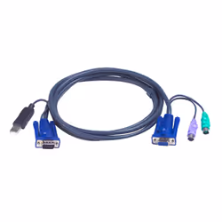 ATEN 2L5506UP, 6 m, VGA, Nero, HD-15, USB A, HD-15, 2xPS/2, Maschio/Femmina