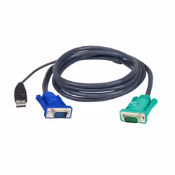 ATEN Cavo KVM USB con SPHD 3 in 1 – 5 m, 5 m, VGA, Nero, HDB-15 + USB A, SPHD-15, Maschio