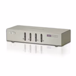 ATEN Switch KVM USB VGA/Audio 4-porte, QXGA, 0,177 W, Grigio