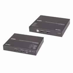 ATEN Estensore KVM USB DisplayPort Dual View HDBaseT™ 2.0 (4K a 100 m per visualizzazione singola), Trasmettitore e ricevitor ...