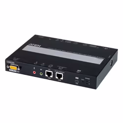 ATEN Switch KVM over IP VGA a singola porta per 1 accesso condiviso locale/remoto, 1920 x 1200 Pixel, Collegamento ethernet L ...