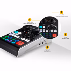 ATEN Mixer Audio AI Podcast | MicLIVE 6-CH - Vista aggiuntiva 4
