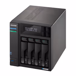Asustor LOCKERSTOR 4 Gen2 (AS6704T) NAS Desktop Intel® Celeron® N N5105 4 GB DDR4 0 TB ADM Nero - Vista aggiuntiva 4