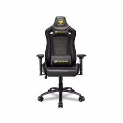 COUGAR Gaming OUTRIDER S ROYAL, Poltrona per gaming, 120 kg, Schienale imbottito tappezzato, Corse, Nero, Acciaio