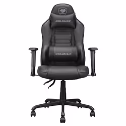 COUGAR Gaming Fusion S Black, Sedia da gaming per PC, 120 kg, Seduta imbottita, Schienale imbottito, Universale, Nero
