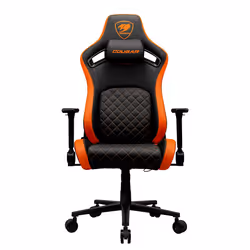 COUGAR Gaming CGR-DFL, Sedia da gaming per PC, 120 kg, Sedia imbottita tappezzata, Schienale tappezzato, Nero, Metallo