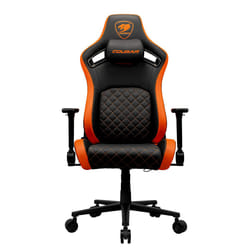 COUGAR Gaming CGR-DFL Sedia da gaming per PC Sedia imbottita tappezzata Nero, Arancione
