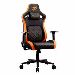 COUGAR Gaming CGR-DFL Sedia da gaming per PC Sedia imbottita tappezzata Nero, Arancione