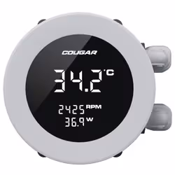 COUGAR CGR-PSDVARGB-W-240 Processore Raffreddatore di liquidi tutto in uno 12 cm Bianco - Vista aggiuntiva 3