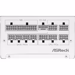 Asrock SL-850GW Steel Legend alimentatore per computer 850 W 20+4 pin ATX ATX Bianco - Vista aggiuntiva 4