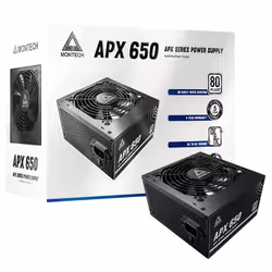 Montech APX650 alimentatore per computer 650 W 20+4 pin ATX ATX Nero - Vista aggiuntiva 5