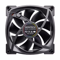 Montech RX140 PWM Case per computer Ventilatore 14 cm Nero 1 pz - Vista aggiuntiva 5