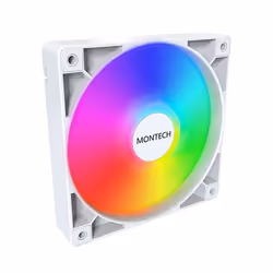 Montech GF120 PWM, Modulo ventilatore, Bianco, 4 piedini, 1 ventola(e), 12 cm, 66,3 pdc/min