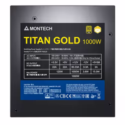 Montech TITAN GOLD 1000W alimentatore per computer 20+4 pin ATX ATX Nero - Vista aggiuntiva 6