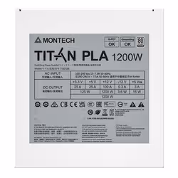 Montech TITAN PLA 1200W alimentatore per computer 20+4 pin ATX ATX Bianco - Vista aggiuntiva 7