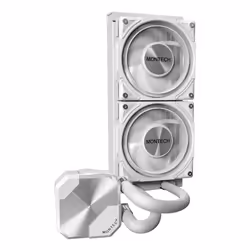 Montech HyperFlow Silent 240 Processore Raffreddatore di liquidi tutto in uno 12 cm Bianco 1 pz - Vista aggiuntiva 4