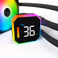 Montech HyperFlow Digital 360 Processore Raffreddatore di liquidi tutto in uno 12 cm Nero 1 pz - Vista aggiuntiva 5