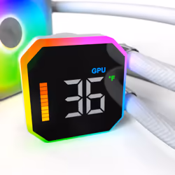 Montech HyperFlow Digital 360 Processore Raffreddatore di liquidi tutto in uno 12 cm Bianco 1 pz - Vista aggiuntiva 6