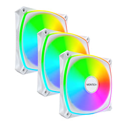 Montech RX120 PRO Case per computer Ventilatore 12 cm Bianco 3 pz