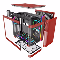 Montech KING 95 PRO Midi Tower Rosso - Vista aggiuntiva 8