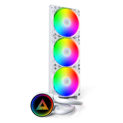 Montech LightFlow ARGB 360 Processore Raffreddatore di liquidi tutto in uno 12 cm Bianco 1 pz