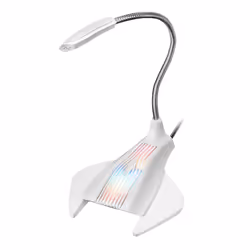Mars Gaming MMICW, Microfono da tavolo, Cablato, USB, Bianco, 1,5 m, 120 mm