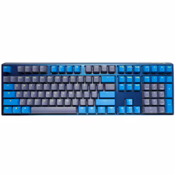 Ducky One 3 Daybreak RGB, Full-size (100%), Cablato, USB, Interruttore a chiave meccanica, LED RGB, Nero, Blu, Verde