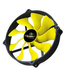 Akasa 14cm Viper R Fan Case per computer Ventilatore Nero, Giallo