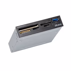 Akasa AK-ICR-27 lettore di schede USB 3.2 Gen 1 (3.1 Gen 1) Interno Nero, Grigio