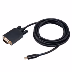 Akasa AK-CBCA17-18BK, USB Type-C, VGA, 1,8 m, Nero