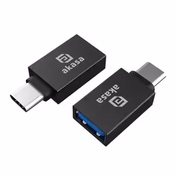 Akasa AK-CBUB62-KT02 adattatore per inversione del genere dei cavi USB Type-C USB tipo A Nero