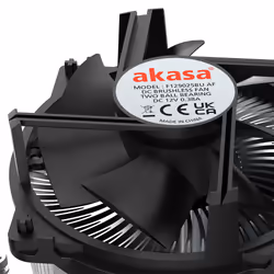 Akasa Intel LGA1700 Processore Raffreddatore ibrido 9 cm Alluminio, Nero 1 pz - Vista aggiuntiva 4