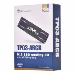 Silverstone TP03-ARGB Unità allo stato solido Dissipatore di calore/Radiatore Nero 1 pz - Vista aggiuntiva 8