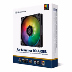 Silverstone Air Slimmer 90 ARGB Processore Ventilatore 9,2 cm Nero 1 pz - Vista aggiuntiva 7