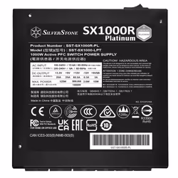 Silverstone SX1000R Platinum alimentatore per computer 1000 W 24-pin ATX SFX-L Nero - Vista aggiuntiva 6