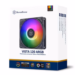 Silverstone VISTA 120 ARGB Scheda madre Ventilatore 12 cm Nero 1 pz - Vista aggiuntiva 8