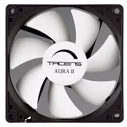 Tacens Aura II 9cm, Ventilatore, 9 cm, Nero, Bianco