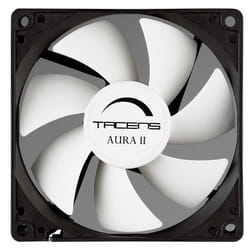 Tacens Aura II 9cm Case per computer Ventilatore Nero, Bianco