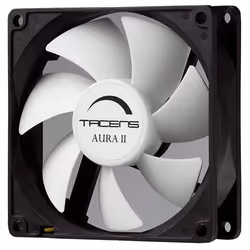 Tacens Aura II 9cm Case per computer Ventilatore Nero, Bianco