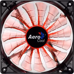 Aerocool Shark, Ventilatore, 12 cm, Nero, Arancione
