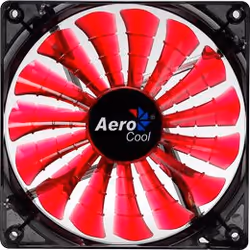 Aerocool Shark Fan Devil Red Edition 14cm, Ventilatore, 14 cm, Nero, Rosso, Trasparente