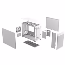 ASUS AP201 PRIME CASE TG WHITE Mini Tower Bianco - Vista aggiuntiva 8