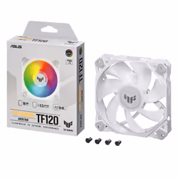 ASUS TUF GAMING TF120 ARGB WHITE EDITION Case per computer Raffreddatore d'aria 12 cm Bianco 1 pz - Vista aggiuntiva 7